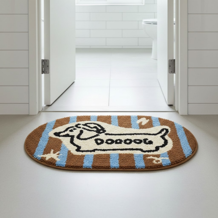 더벨류 논슬립 흡수력강화 강아지 욕실 발매트 50x80cm