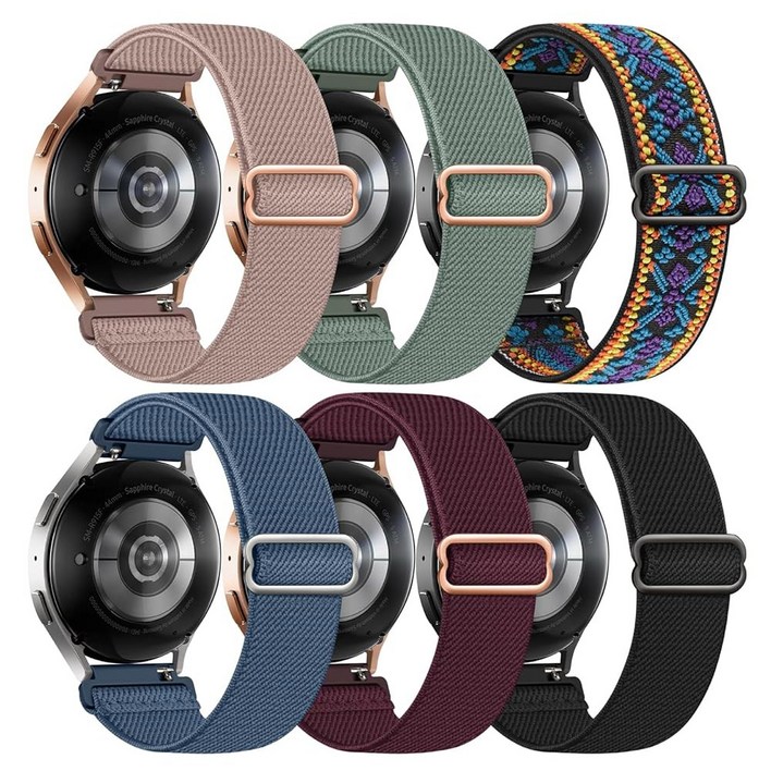 삼성 갤럭시 워치 7 6 팩과 호환되는 신축성 밴드 5 4 40mm 44mm갤럭시 클래식 42mm 46mm 43mm 47mm갤럭시 프로 45mm액티브 2, 20mm 남성용