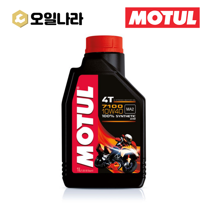 모튤 7100 4T 10W40 오토바이 100% 합성엔진오일 1L / MOTUL, 1개, 1L, 10w40