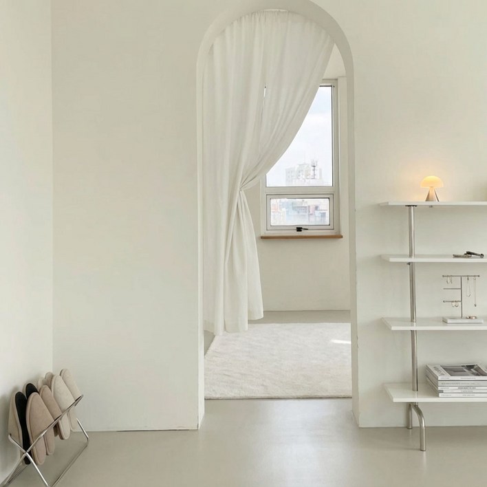 유스몰 광목 가리개커튼 도어 베란다 가리개 봉집형