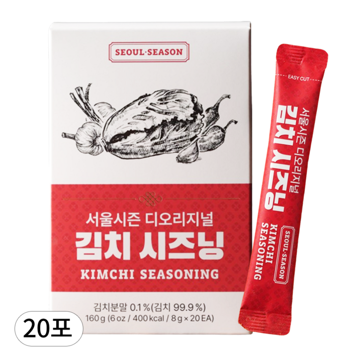 서울시즌 쌈장 김치맛 톡톡 간편 시즈닝 스틱 파우더 저칼로리 가루 바베큐 삼겹살 소스, 160g, 1개