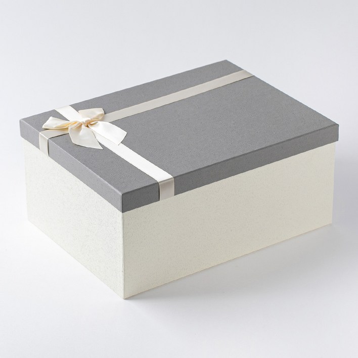 선물스토어샵 답례품 그레이 특대형 책포장 리본박스 40x30x18cm