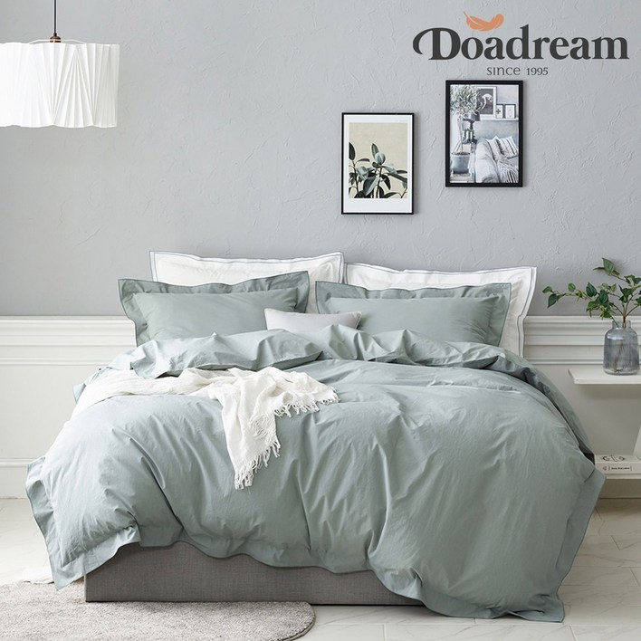 퓨어 호텔식 80수 진민트 이불커버, 진민트