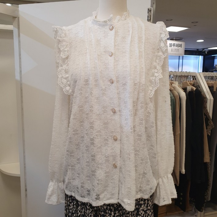 $앤코코 매니져 추천 8672 프릴차이나1번 블라우스, 간지스타일, 여성스러움의 끝장판 NG192BL672