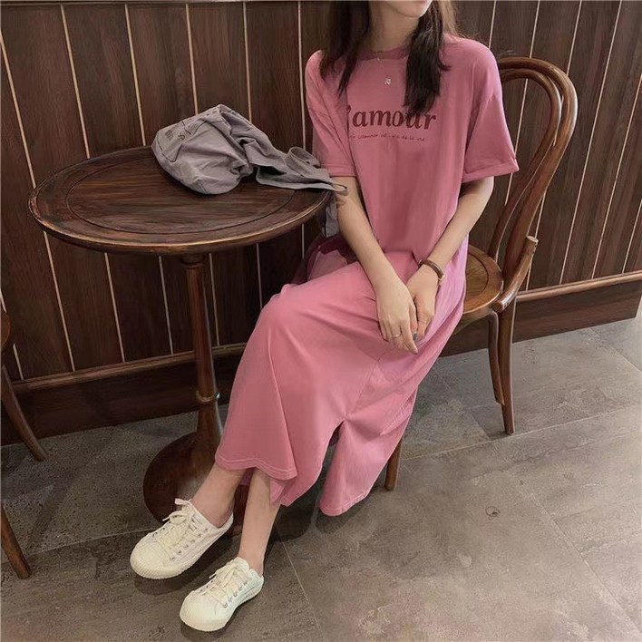 리니픽 데일리 여성 캐주얼 롱 박스 원피스