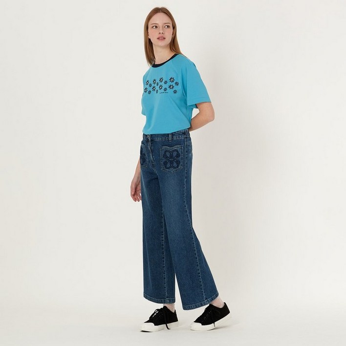 기비 GIVY 플라워 빅포켓 데님 팬츠 GY25S4FRND935DH1040753