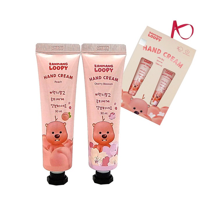 잔망루피 핸드크림 세트 2입 체리블라썸복숭아향, 1개, 30ml 잔망루피 핸드크림 세트 2입 체리블라썸복숭아향, 1개, 30ml