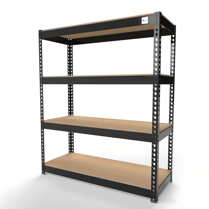 울트라랙 3단 4단 5단 블랙 철제 선반 경량랙 앵글 무볼트 조립식 랙 진열 베란다 펜트리 선반장 창고 수납 다용도, 1개