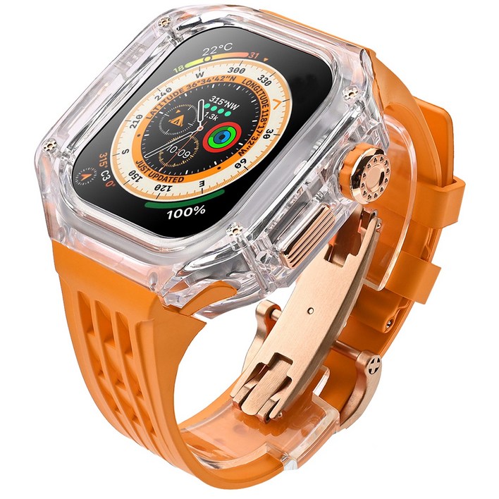 애플워치용 호환 일체형 스트랩 9 8 7 울트라모델 호환, 3번 색상, 1개