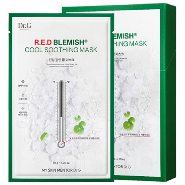 닥터지 레드 블레미쉬 쿨 수딩 마스크, 10개입, 1개