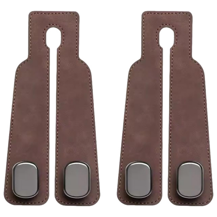 SEAMETAL 듀얼후크 자동차 후크걸이 헤드레스트 고리 걸쇄 행거 휴대폰거치 가방 봉지, 인조 스웨이드메탈소재