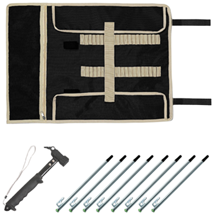 캠핑 텐트팩 타프팩 단조팩 파운딩 해머 망치 수납 케이스 세트, 1개