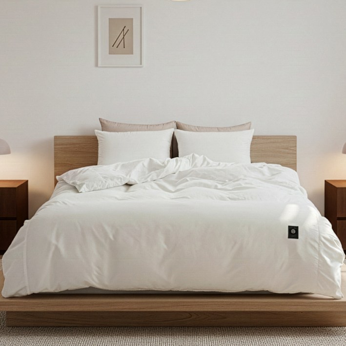 아토앤알로 쉐이프 항균 알러지케어 이불커버, 화이트