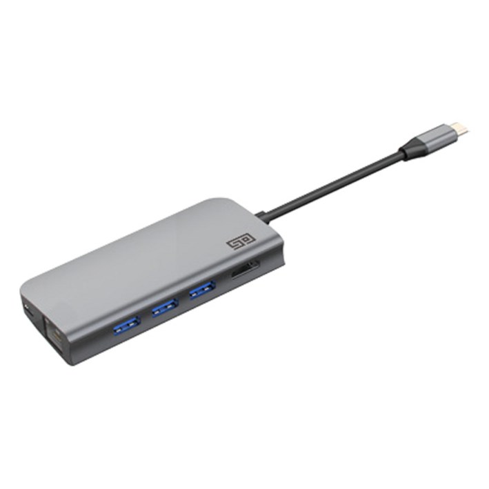 SO HDMI 젠더 이더넷 카드리더기 맥북 아이패드프로 삼성덱스 USB C타입 멀티 허브 H2, 스페이스 그레이