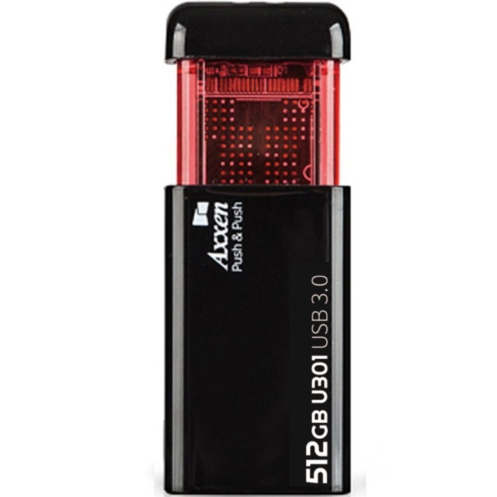 128usb 액센 클릭형 초고속 USB 메모리 U301 Push USB3.0, 512GB