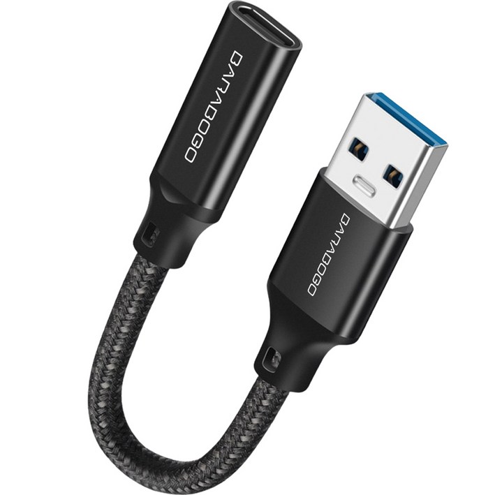 바라보고 USB3.2 A to C타입 GEN2 연장 케이블 10Gbps, 15cm, 블랙, 1개