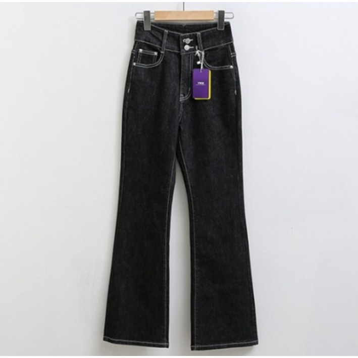 피핀 여성용 숏/중/롱 논페이드 생지 투버튼 부츠컷 팬츠 79901