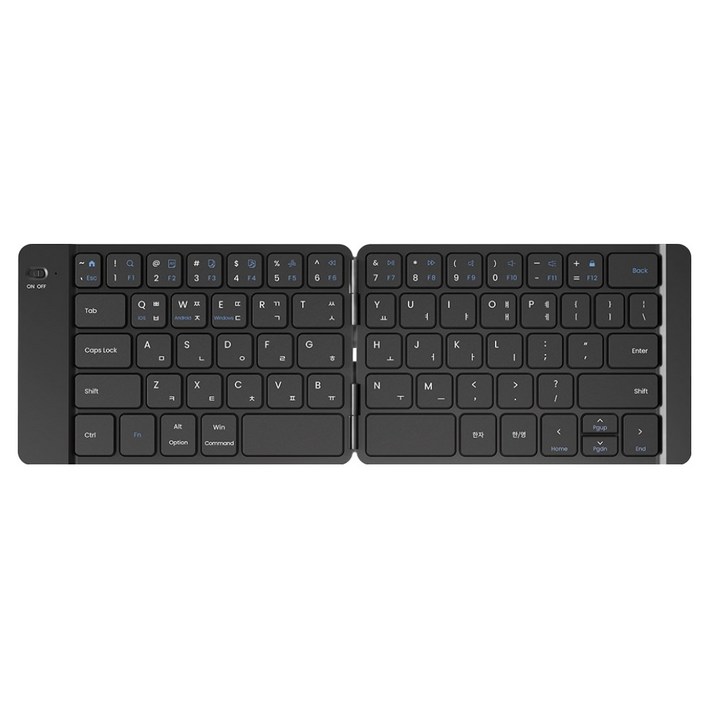 엑토 저소음 접이식 슬림 휴대용 무선 블루투스 키보드, BTK-13, 블랙