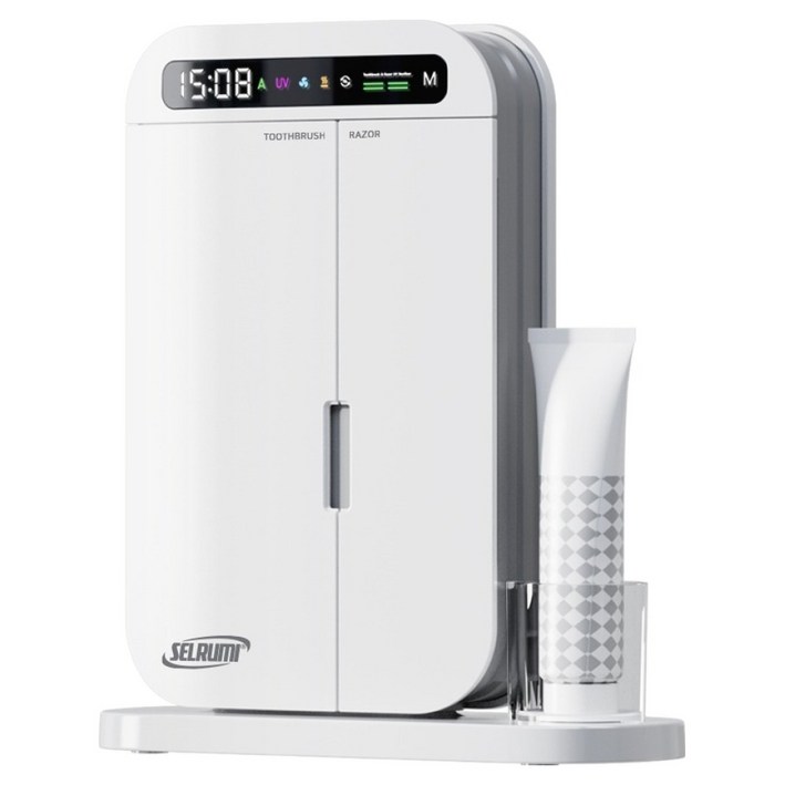 셀루미 케어밀리 24시간 자동화 살균 건조 스탠드 벽걸이형 스마트 칫솔 살균기, SELTSD580AT, 매트 화이트