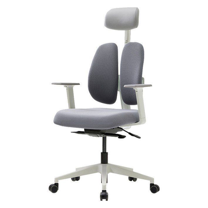 듀오백 골드 사무용 컴퓨터 책상 의자 D2500G-DASW, 그레이