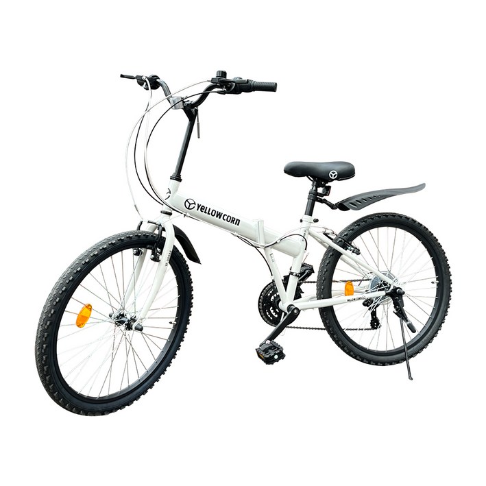 옐로우콘 어반 MTB형 접이식자전거 21단 85 조립배송, 화이트, 61cm, 1개