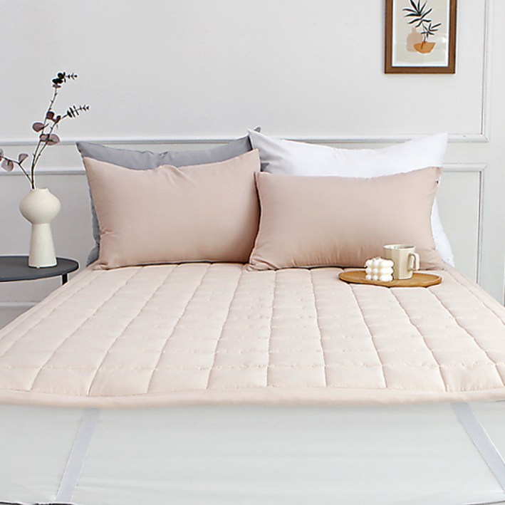 보몽드 국내 제조 도톰한 소프트워싱 누빔 패드, 베이지