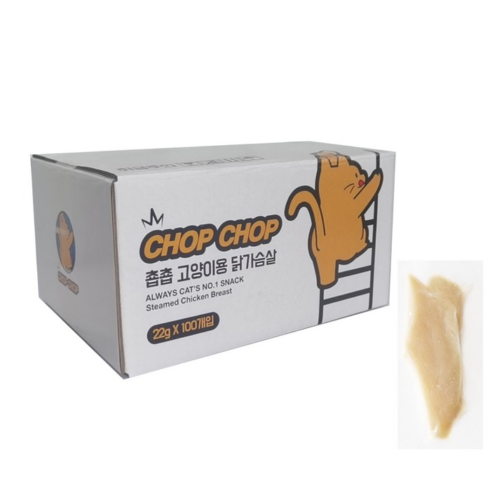 춉춉 고양이용 닭가슴살, 닭가슴살, 100개, 22g