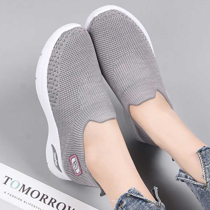 여름 발편한 신발 여성 슬립온 캐주얼 정장 운동화-7689 엄마 끈없는 용스포츠화 30대40대 생신선물 xst*4267FC