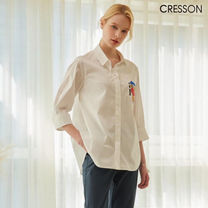 CRESSON 22SS 아트웍 블라우스 셔츠