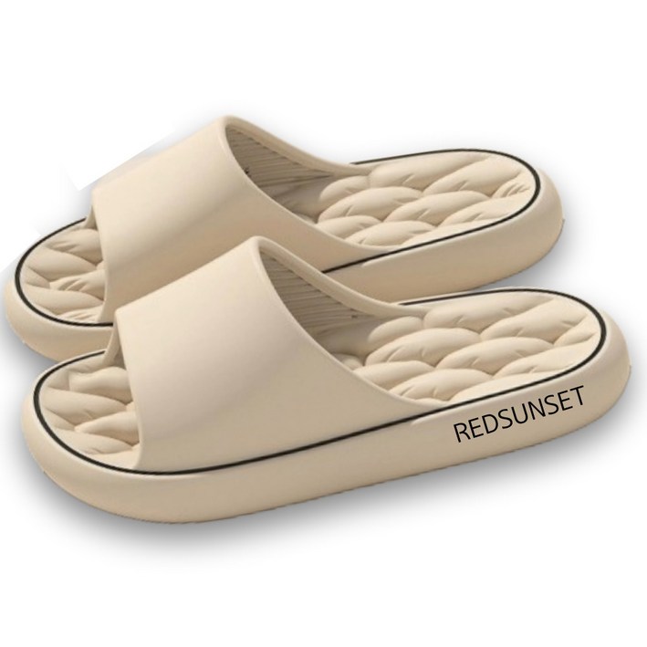 레드선셋 에바 EVA 푹신한 무소음 조리원 층간소음 실내화 거실화, 1개, 에바쿠션 카키