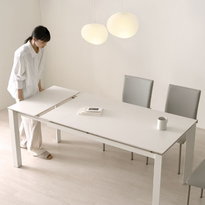 모어 확장형 4인용 6인용 12T 포세린 세라믹 식탁 1400~1800