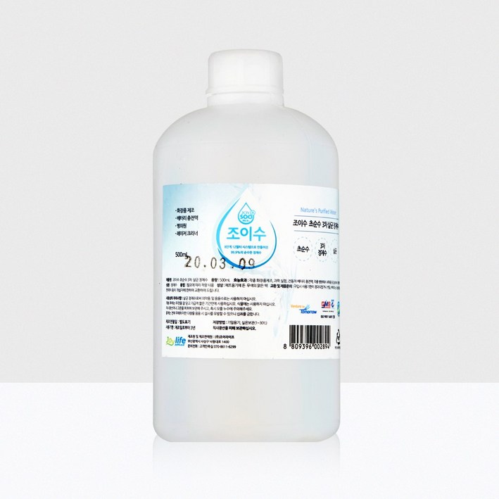 조이라이프 조이수 초순수 3차 살균 정제수, 1개, 500ml