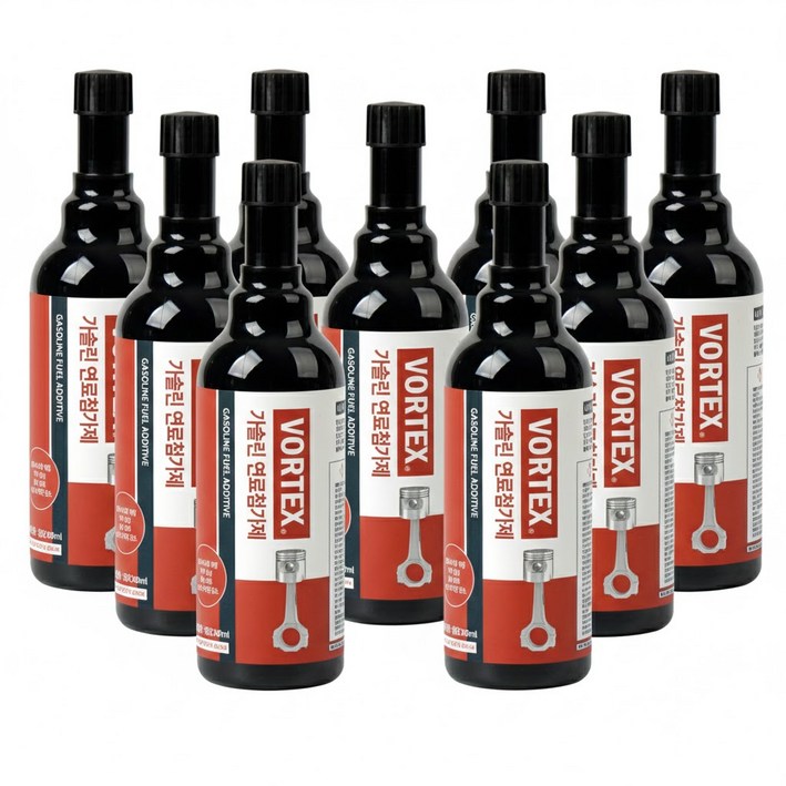 볼텍스 VORTEX 맥시멈퍼포먼스 고농축 연료첨가제 300ml 엔진시스템크리너 인젝터청소 연비출력향상 소음매연감소 수분제거 강력세정, 가솔린/휘발유, 10개