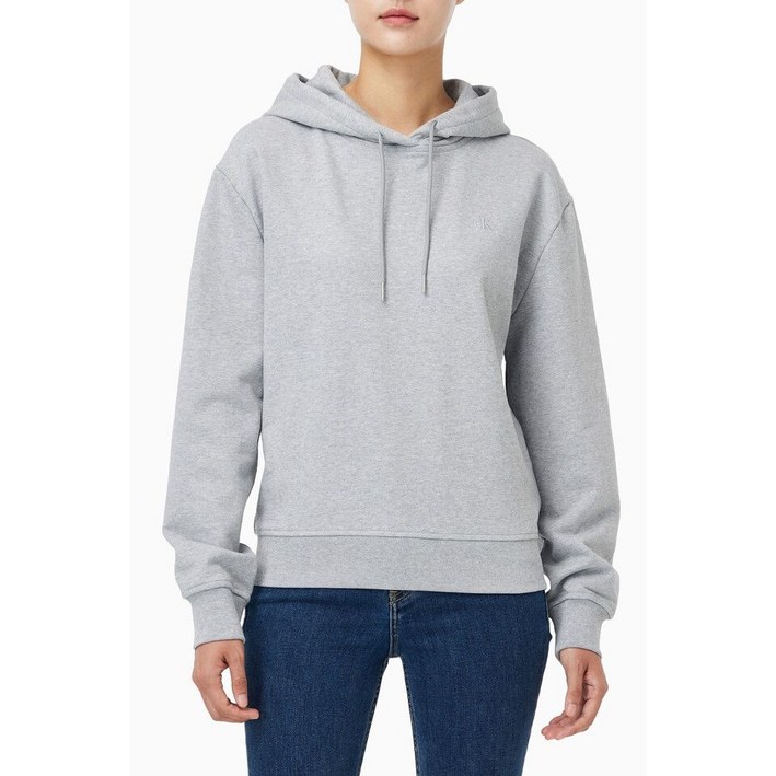 캘빈클라인 진 여성 아카이브 로고 프렌치 테리 맨투맨 후드 티셔츠 47C224G TVE804 FYE970