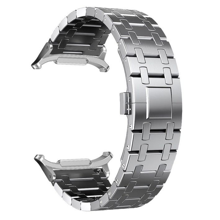 삼성 갤럭시워치 78 울트라 2025 호환 스테인리스 메탈 스트랩 47mm, 실버, 1개