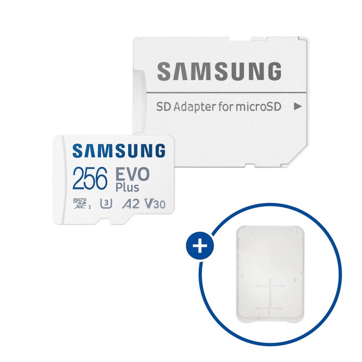 삼성전자 공식인증 정품 마이크로SD카드 EVO PLUS MBMC256SAKR SD카드 케이스