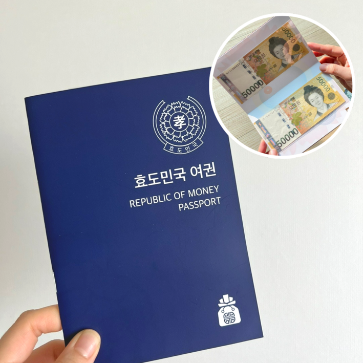 용돈여권 부모님 생신 환갑 와이프 남편 생일 선물, 용돈 현금 이벤트, 자체제작