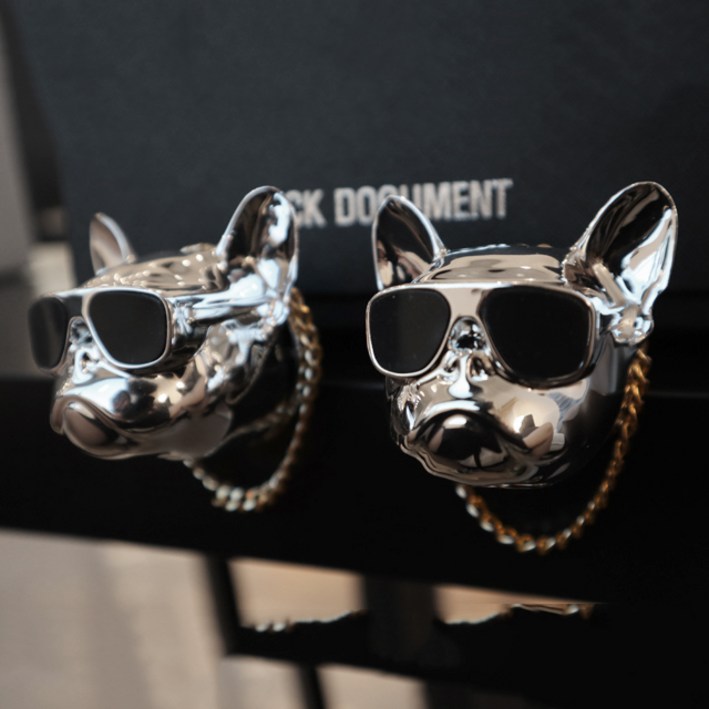 [1+1세트] 픽도큐먼트 크롬 차량용 불독방향제 디퓨저 2개, 1세트