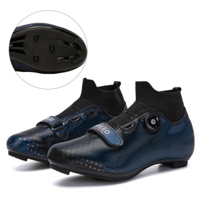 GSTUFF 자전거슈즈 로드용 하이탑 클릿슈즈, 23036, 네이비