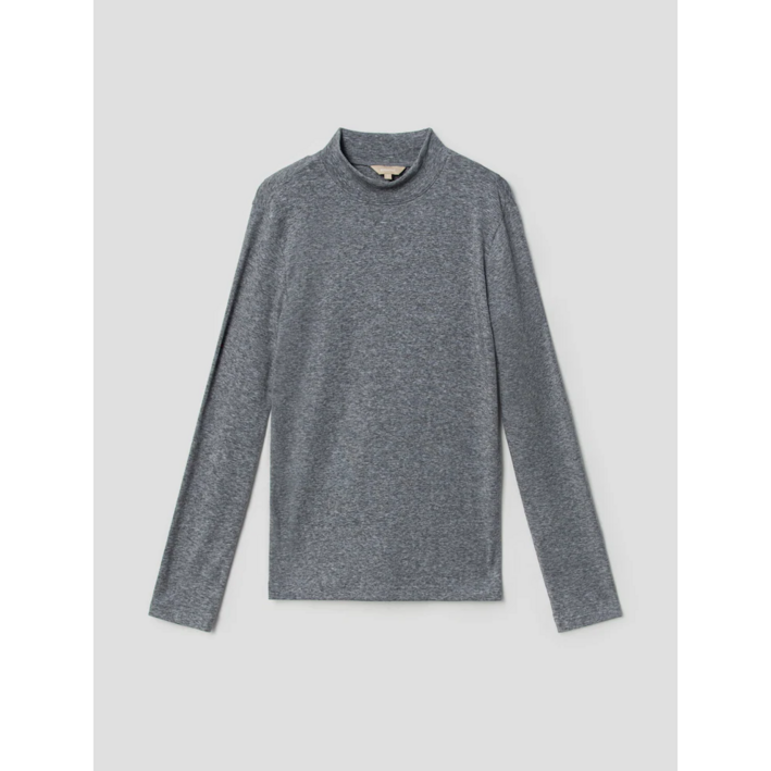BEANPOLE 빈폴 레이디스 Essential 그레이 울 블렌드 하프넥 티셔츠 BF1941C013 BEANPOLE 빈폴 레이디스 Essential 그레이 울 블렌드 하프넥 티셔츠 BF1941C013