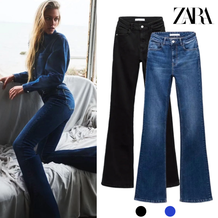 Zara 여성 플레어 청바지 부츠컷 데님 진 5862194