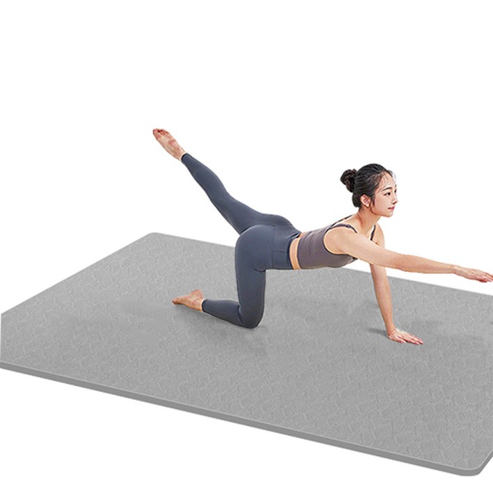 Allilio 대형 미끄럼방지 요가 매트 넓고 두꺼움 피트니스와 운동 가능, 회색, 1개