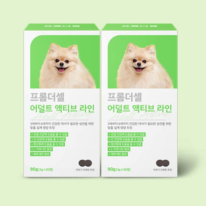 프롬더셀 강아지 성견전용 심장 다이어트 관절 눈물자국 알러지 항산화 종합영양제, 30정, 신장심장간, 2개