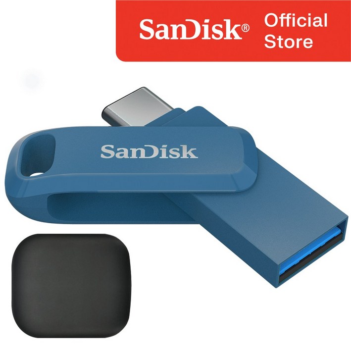 샌디스크 USB 메모리 SDDDC3 네이비 C타입 OTG 3.1 대용량 / USB 전용 케이스, 512GB