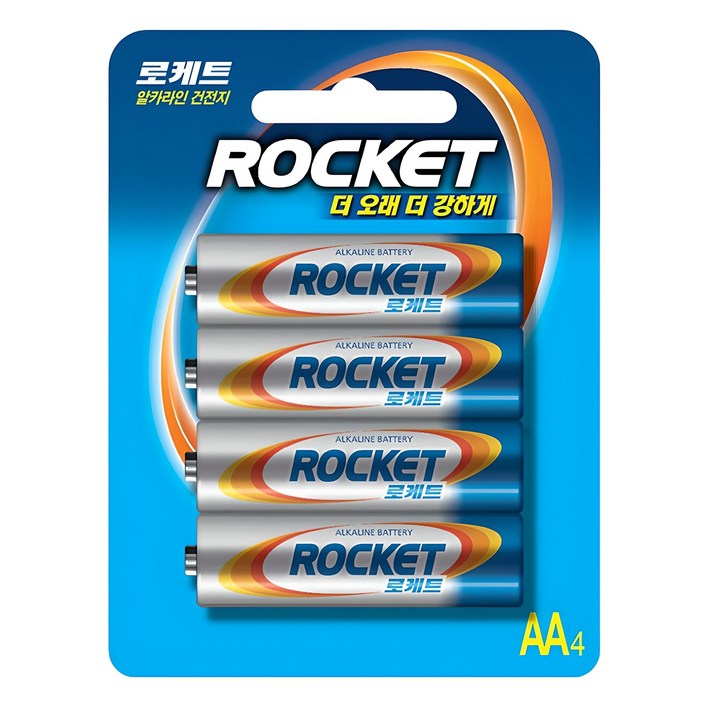 로케트 알카라인 AA건전지, 4개입, 1개