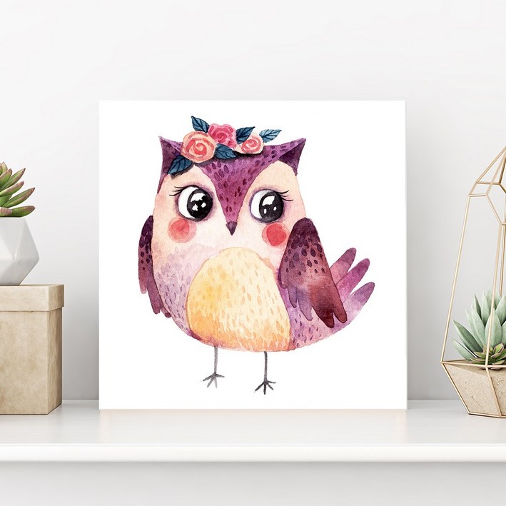 돈들어오는 부엉이 풍수 그림 액자 신혼 개업 입주선물