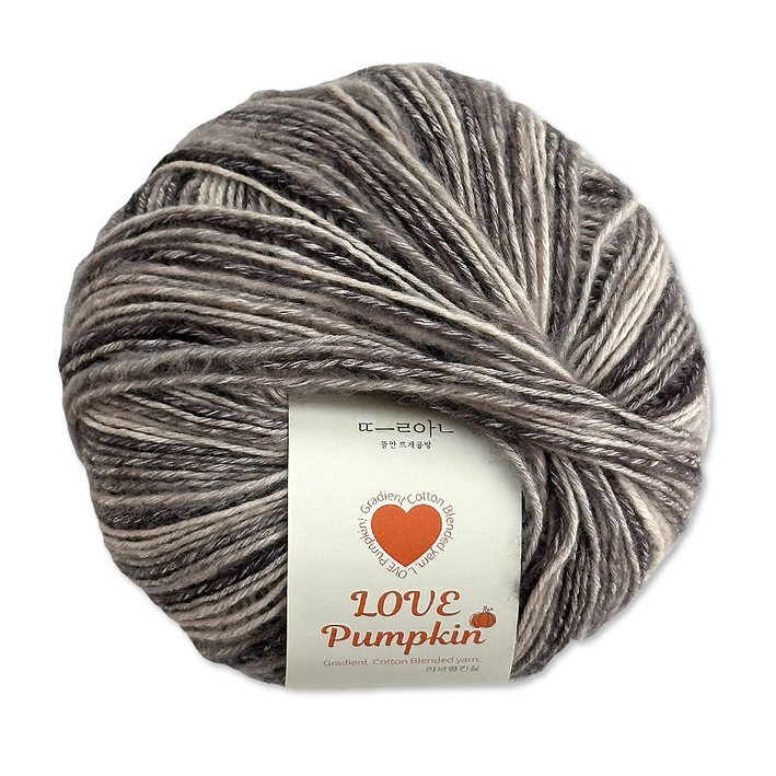 러브펌킨실 그라데이션 면 울혼방 뜨개실/ 숄 스카프 목도리 가디건 의류 뜨기좋은 뜨개질실