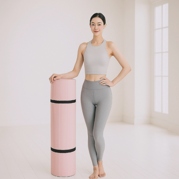 위핏마켓 편안한 친환경 논슬립 두꺼운 요가매트, 1개, 핑크