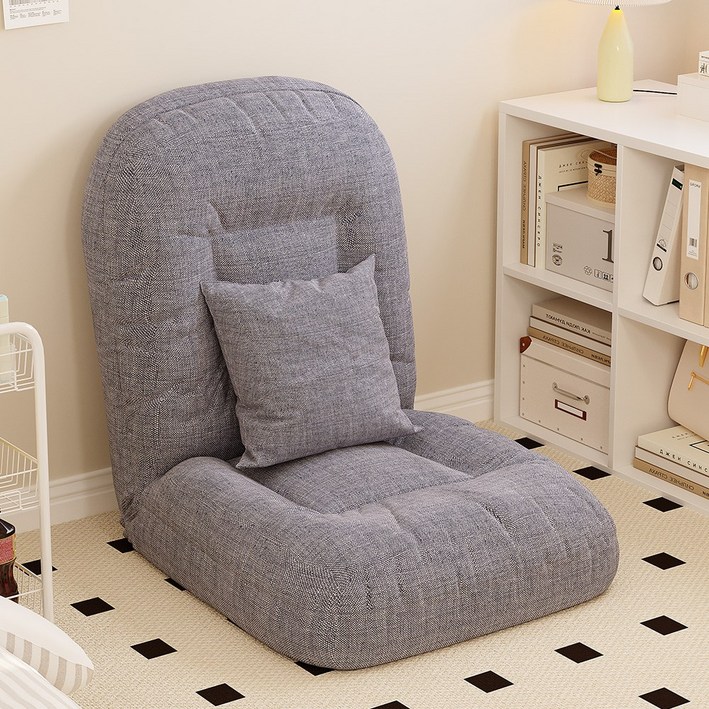 아르디스 등받이 각도조절 좌식의자, 라이트그레이, 1세트