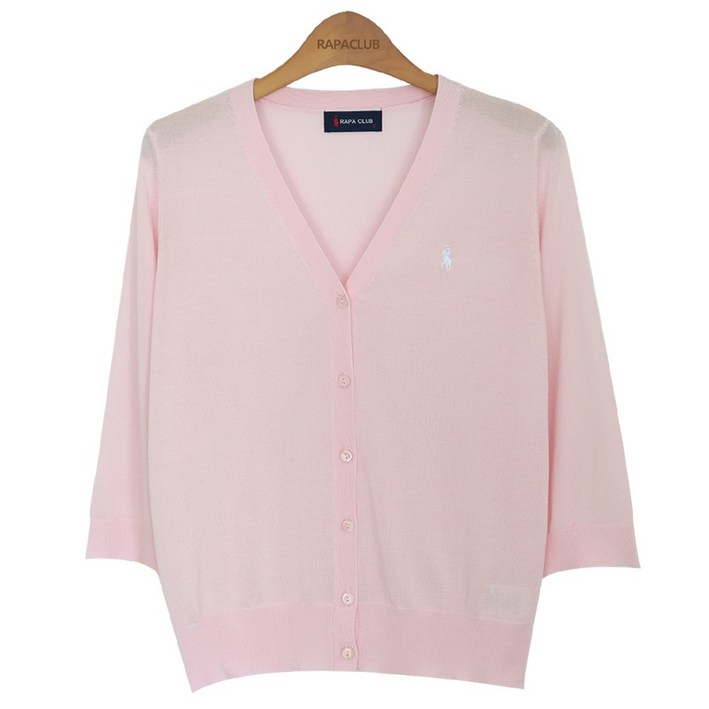 라파클럽 여성용 텐셀  7부 여름 니트 가디건